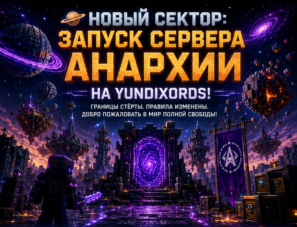🪐 Новый сектор: Запуск Сервера Анархии на Yundixords!